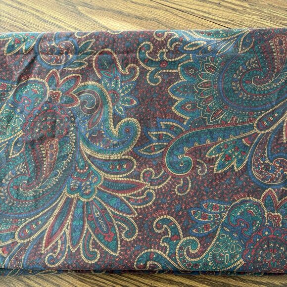 RARE Ralph Lauren Home ASCOT Paisley Queen Flat Sheet - Picture 2 of 6